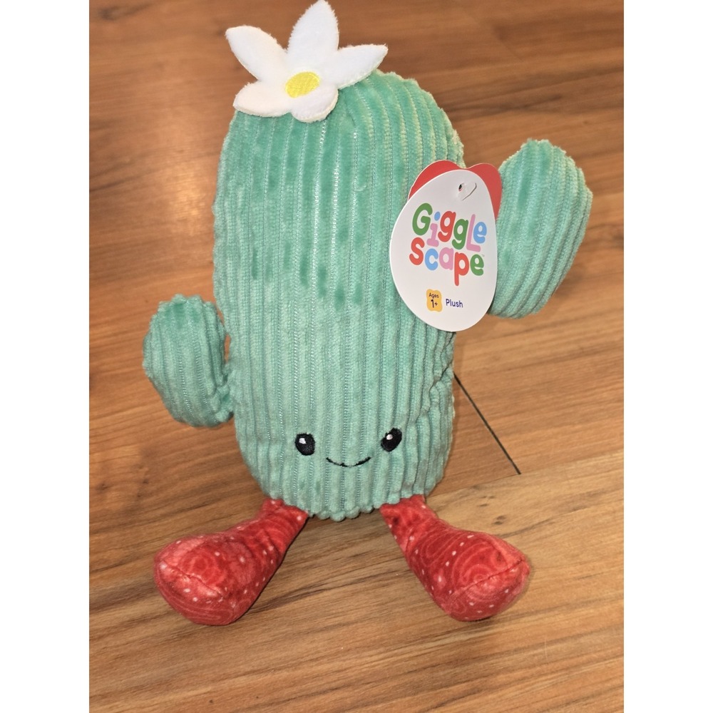 Gigglescape Whimsical Tall Cactus Plush 9" Green Stuffed Animal S2 089606178047